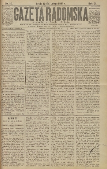Gazeta Radomska, 1892, R. 9, nr 16