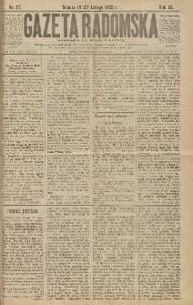 Gazeta Radomska, 1892, R. 9, nr 17