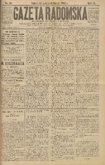 Gazeta Radomska, 1892, R. 9, nr 19