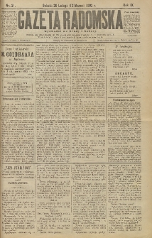 Gazeta Radomska, 1892, R. 9, nr 21
