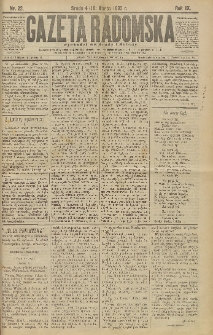 Gazeta Radomska, 1892, R. 9, nr 22