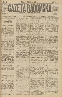 Gazeta Radomska, 1892, R. 9, nr 23