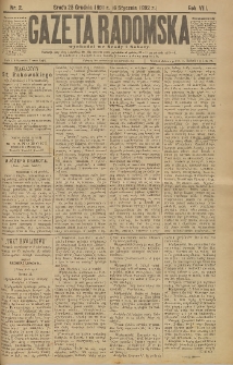 Gazeta Radomska, 1892, R. 9, nr 2