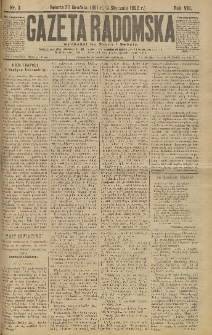Gazeta Radomska, 1892, R. 9, nr 3