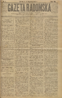 Gazeta Radomska, 1892, R. 9, nr 5