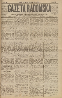 Gazeta Radomska, 1892, R. 9, nr 28