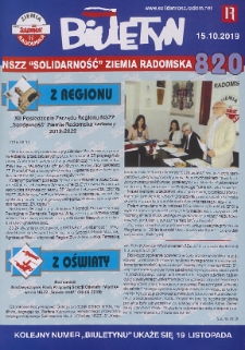 Biuletyn NSZZ "Solidarność" Ziemia Radomska, 2019, nr 820