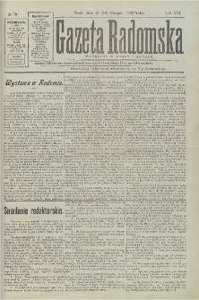 Gazeta Radomska, 1899, R. 16, nr 70