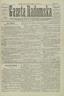 Gazeta Radomska, 1899, R. 16, nr 17