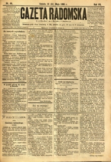 Gazeta Radomska, 1890, R. 7, nr 44
