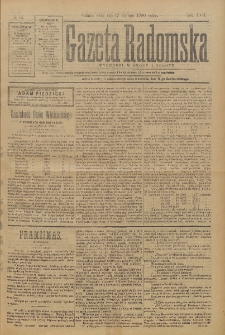 Gazeta Radomska, 1900, R. 17, nr 14