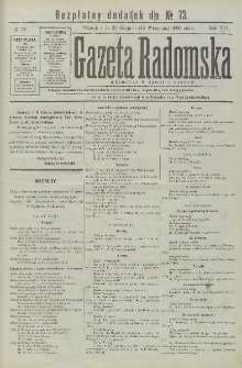 Gazeta Radomska, 1899, R. 16, nr 73, dod.
