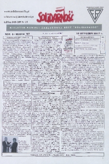 Solidarność : Biuletyn Komisji Zakladowej NSZZ "Solidarność", 2017, R.8, nr 97