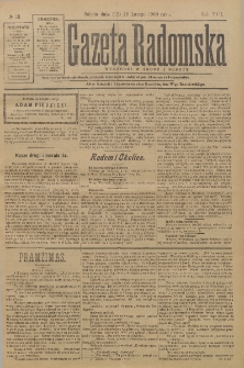 Gazeta Radomska, 1900, R. 17, nr 16