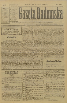 Gazeta Radomska, 1900, R. 17, nr 17