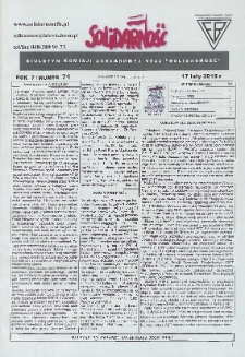 Solidarność : Biuletyn Komisji Zakladowej NSZZ "Solidarność", 2015, R. 7, nr 71