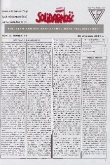 Solidarność : Biuletyn Komisji Zakladowej NSZZ "Solidarność", 2011, R. 3, nr 14