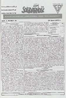 Solidarność : Biuletyn Komisji Zakladowej NSZZ "Solidarność", 2011, R. 3, nr 24