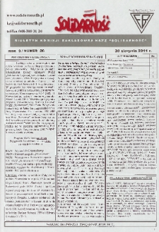 Solidarność : Biuletyn Komisji Zakladowej NSZZ "Solidarność", 2011, R. 3, nr 26