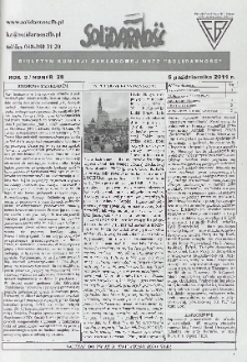 Solidarność : Biuletyn Komisji Zakladowej NSZZ "Solidarność", 2011, R. 3, nr 28