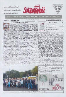 Solidarność : Biuletyn Komisji Zakladowej NSZZ "Solidarność", 2016, R. 7, nr 92