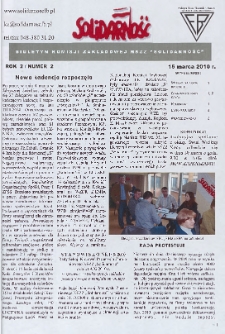 Solidarność : Biuletyn Komisji Zakladowej NSZZ "Solidarność", 2010, R. 2, nr 2