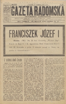 Gazeta Radomska, 1916, R. 31, nr 262