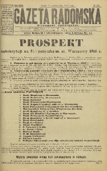 Gazeta Radomska, 1916, R. 31, nr 226