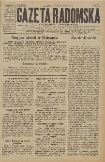 Gazeta Radomska, 1917, R. 32, nr 167