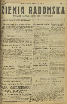 Ziemia Radomska, 1930, R. 3, nr 156
