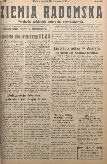 Ziemia Radomska, 1930, R. 3, nr 177