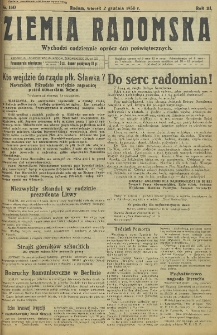 Ziemia Radomska, 1930, R. 3, nr 180