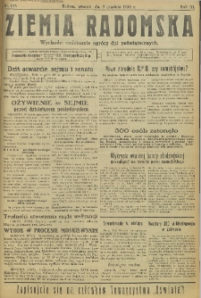 Ziemia Radomska, 1930, R. 3, nr 186