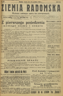Ziemia Radomska, 1930, R. 3, nr 187