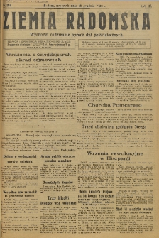 Ziemia Radomska, 1930, R. 3, nr 194