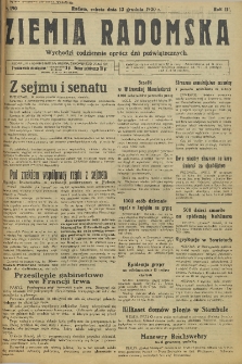 Ziemia Radomska, 1930, R. 3, nr 190