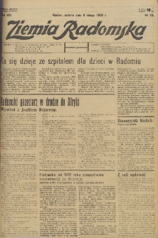 Ziemia Radomska, 1935, R. 8, nr 33