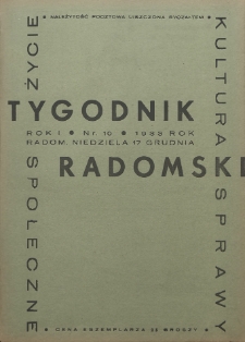 Tygodnik Radomski, 1933, R. 1, nr 10