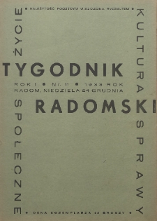 Tygodnik Radomski, 1933, R. 1, nr 11