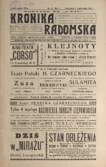 Kronika Radomska, 1918, R. 1, nr 84
