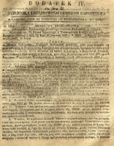 Dziennik Urzędowy Gubernii Radomskiej, 1851, nr 41, dod. IV