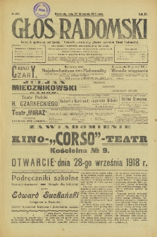 Głos Radomski, 1918, R. 3, nr 197