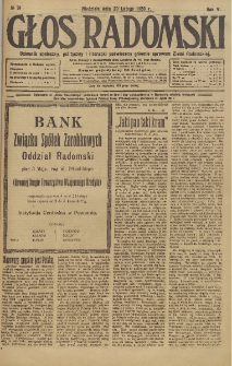 Głos Radomski, 1920, R. 5, nr 31