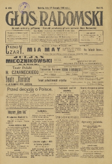 Głos Radomski, 1918, R. 3, nr 168