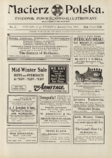 Macierz Polska : Tygodnik powieściowo-illustrowany dla dzieci i młodzieży,1907, R. 8, nr 5, dod.