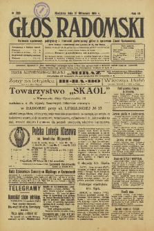Głos Radomski, 1919, R. 4, nr 209
