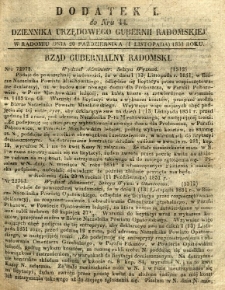 Dziennik Urzędowy Gubernii Radomskiej, 1851, nr 44, dod. I