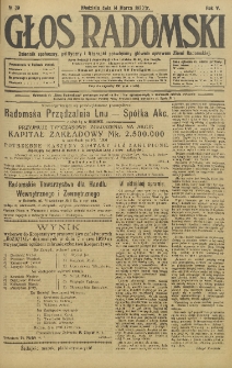 Głos Radomski, 1920, R. 5, nr 39