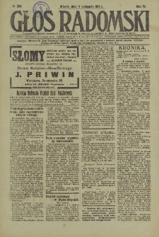 Głos Radomski, 1919, R. 4, nr 236