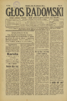 Głos Radomski, 1919, R. 4, nr 243